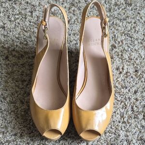 Stuart Weitzman Yellow Slingback Heels